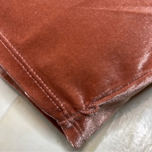 Forever 21 : size : M : mauve pink velvet v-neck 3/4 sleeve wrap crop top blouse - Picture 6 of 8